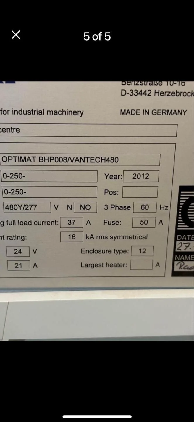Homag Weeke Vantech 480 Con 2 year 2012 (Used) — LIMZ MACHINERY GROUP